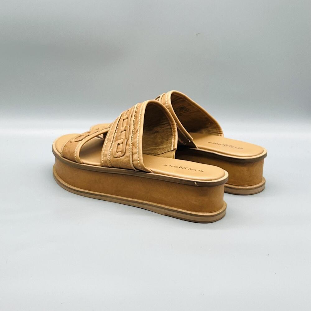 Kelsi Dagger Sandals Womens 10 Brown Leather Platform Wedge Slide Comfort Shoes - Picture 5 of 9